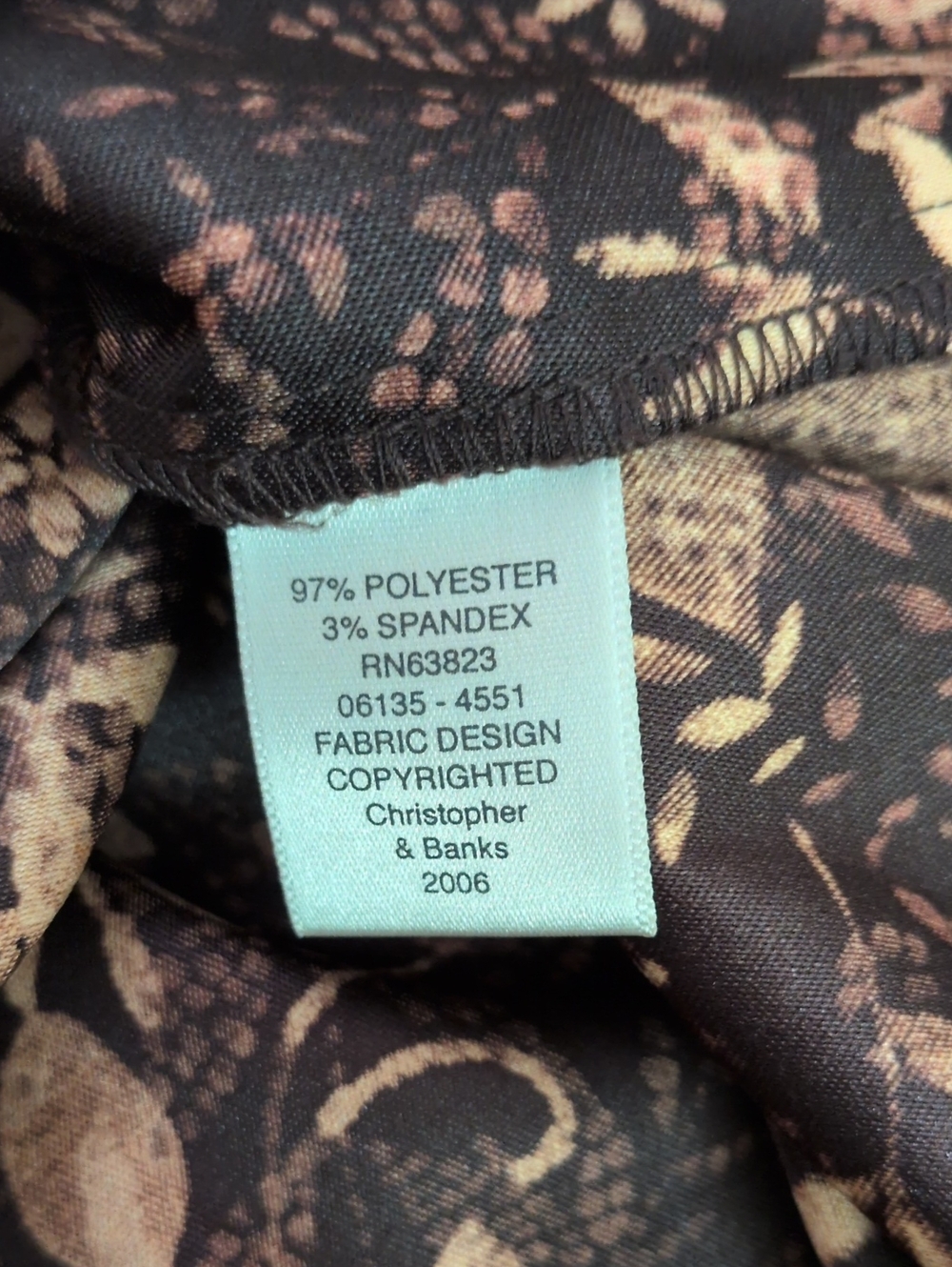 Christopher & Banks Brown Floral Maxi Skirt with Autumn Tones - Picture 7 of 7